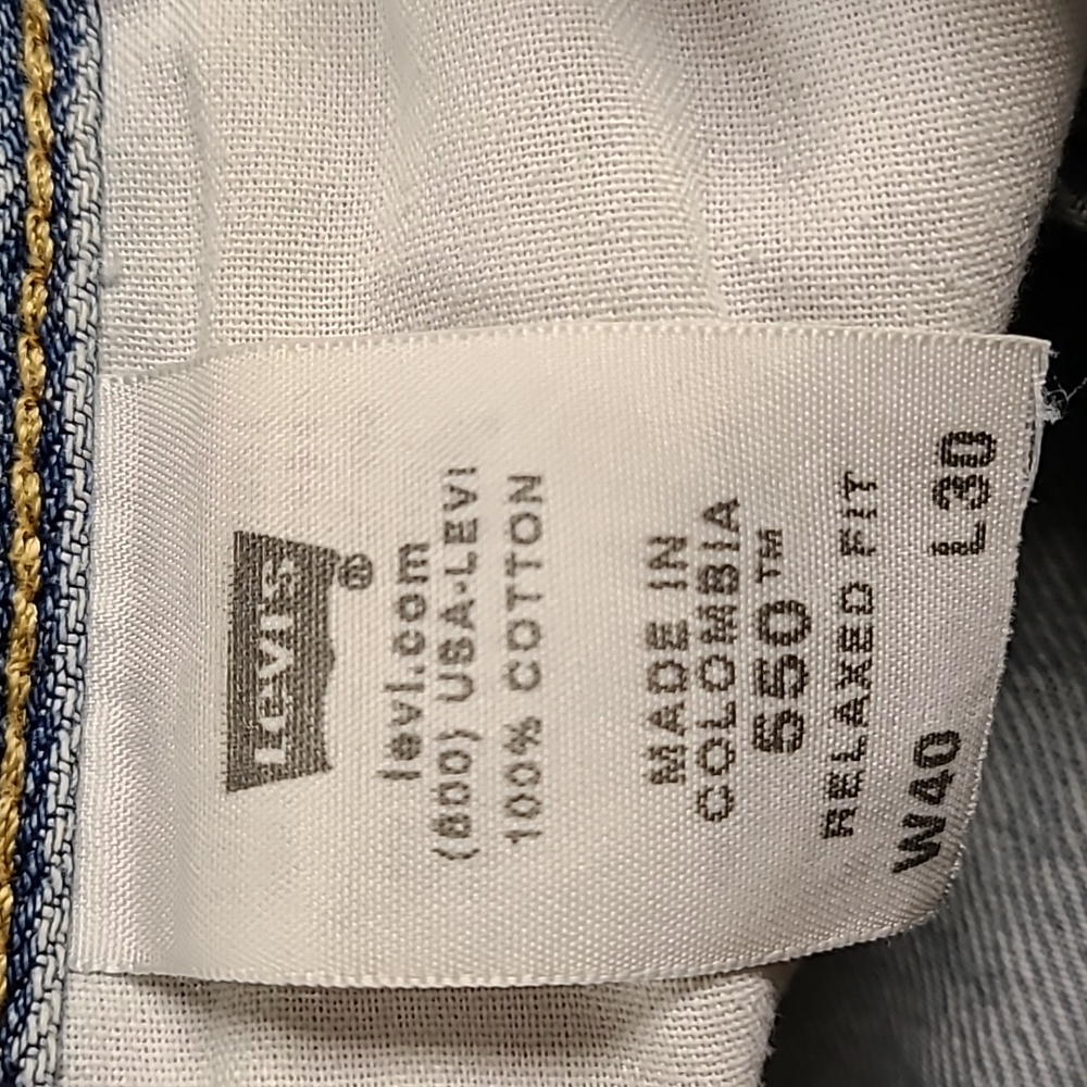 1990s LEVIS 550 MENS 40x27 VINTAGE PRE-OWNED RELAXED FIT DENIM STRIGHT JEANS - Picture 6 of 8